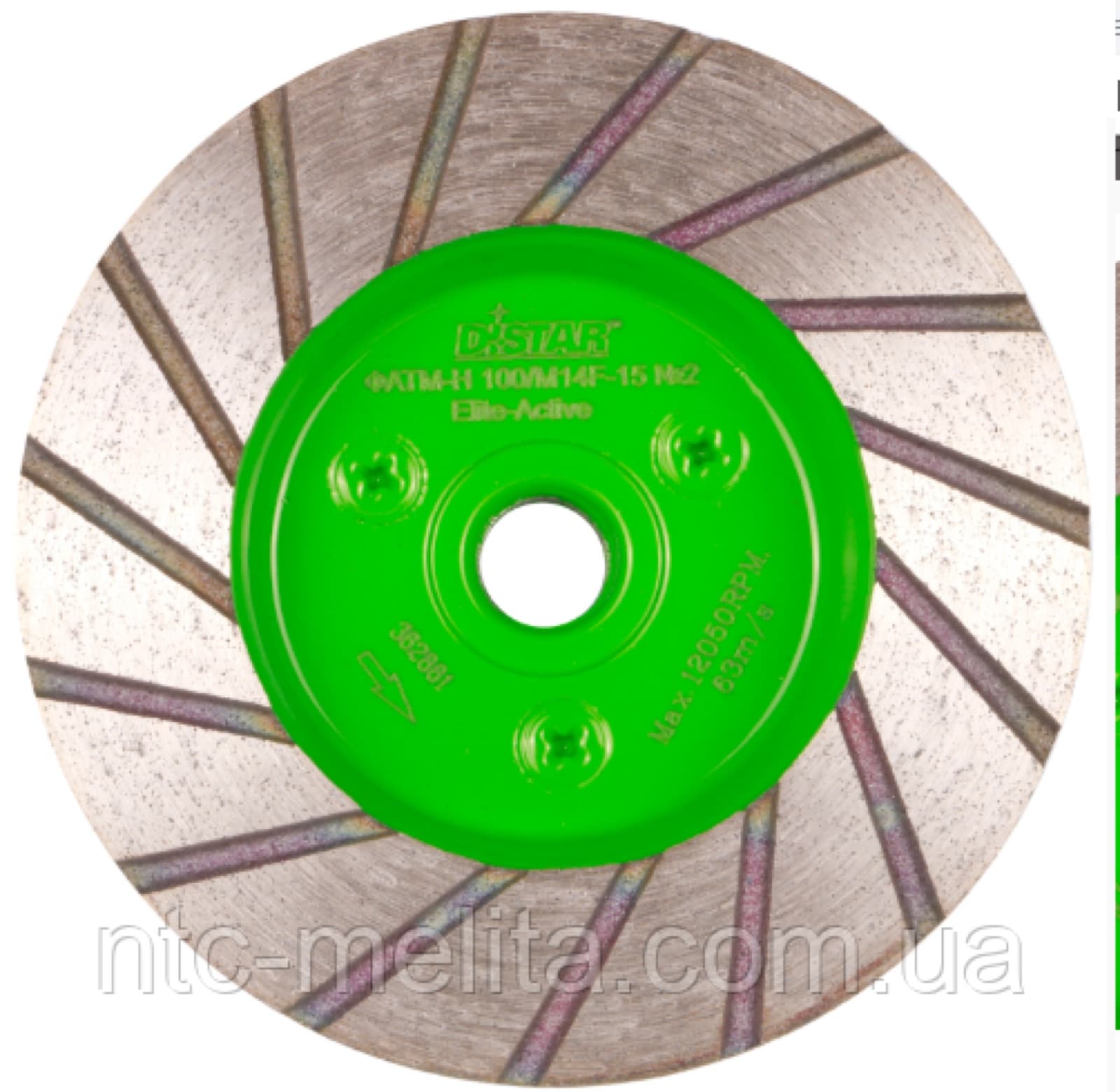 Фреза алмазна сегментна DGM-S 100/22.23-15 №00 Elite-Active